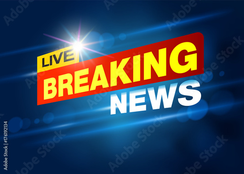 Breaking News Live Banner on TV , internet , broadcast. Business and Technology News Background. vector eps10