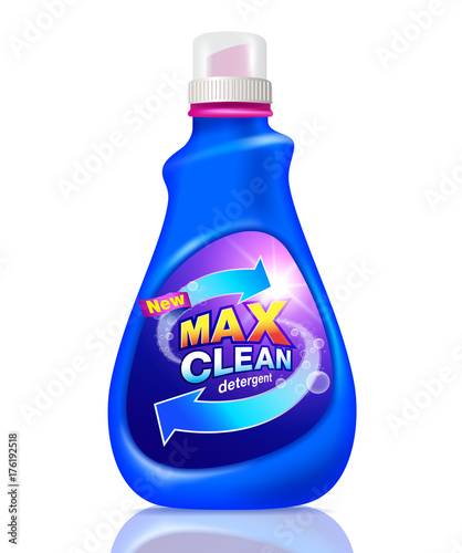 Detergent cleaning design pack. Detergent product for templates, advertising by print media. vector realistic file.