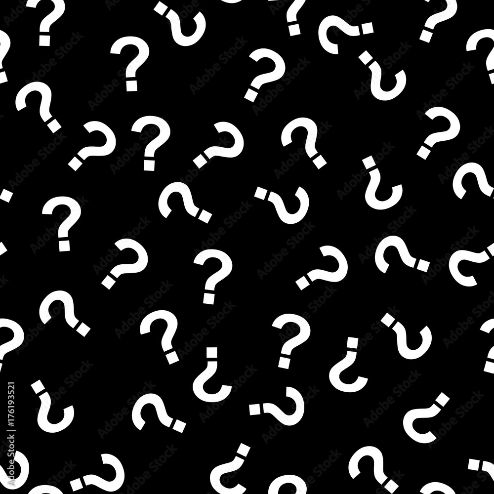 Question mark seamless pattern . Vector seamless pattern with question marks. Monochrome hipster background. Question mark seamless pattern . Vector seamless pattern with question marks. Monochrome hipster background.
