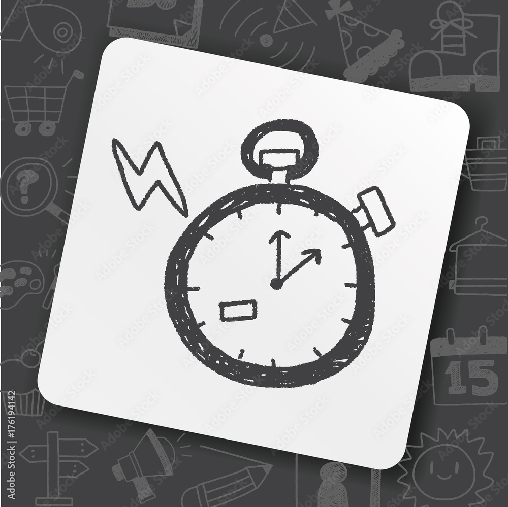 Fototapeta premium doodle stopwatch