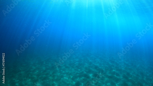 Underwater blue water background