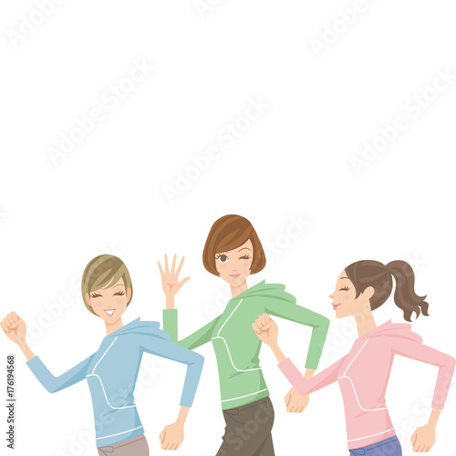 ランニングする女性