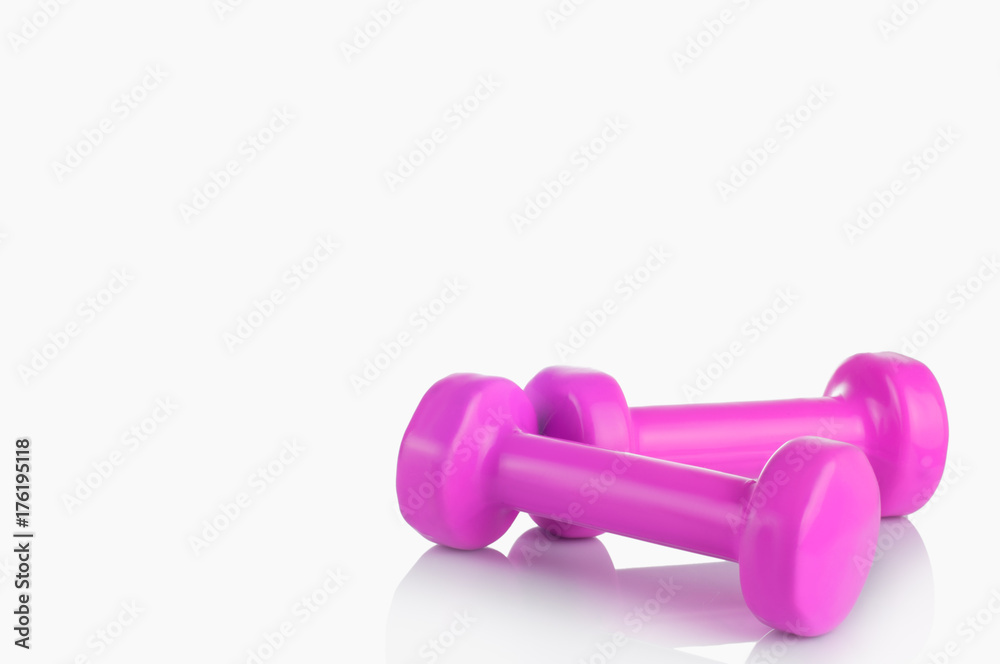 Two of dumbbells Isolated on white background Two of dumbbells Isolated on white background