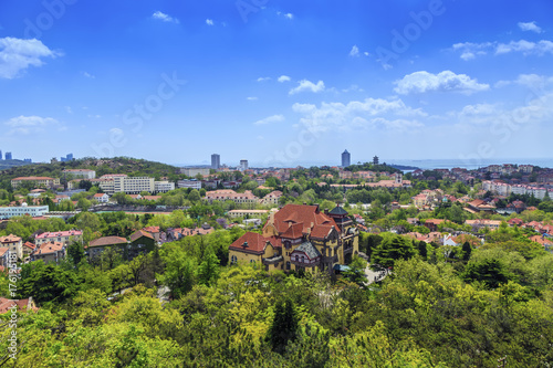 The beautiful architectural landscape and urban scenery of Qingdao