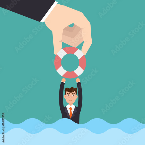 Helping Business.Investment concept. Vector illustration.