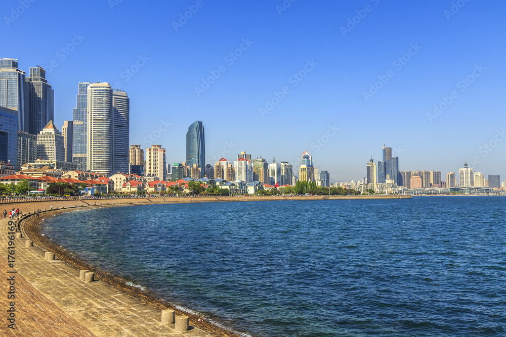 Architectural landscape and skyline of Qingdao