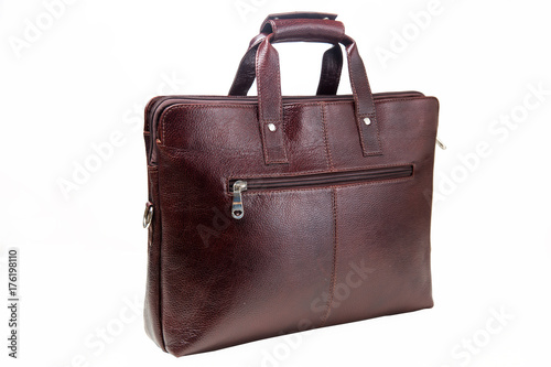 Leather bag made from high quality leather for executives. Available with clipping path