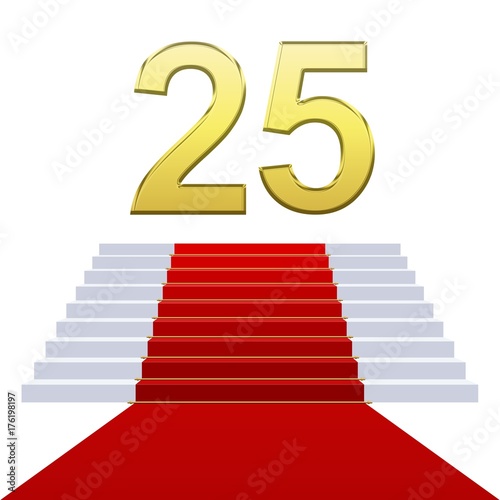 Fotografía Escaliers .Tapis rouge. Anniversaire 25 ans