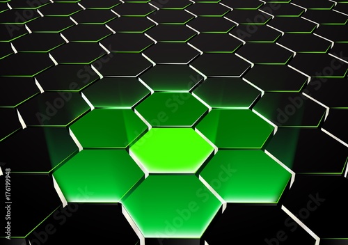 Abstract hexagonal background