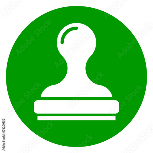 stamp green circle icon