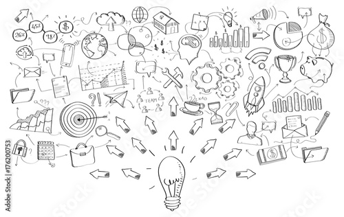 Hand drawn vector project presentation
