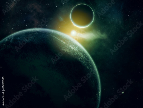 Fototapeta Naklejka Na Ścianę i Meble -  Space. Sci fi. A stars, planets, nebulas.