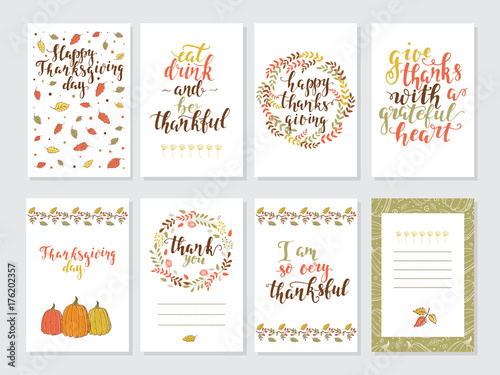 Vector Thanksgiving day greeting card