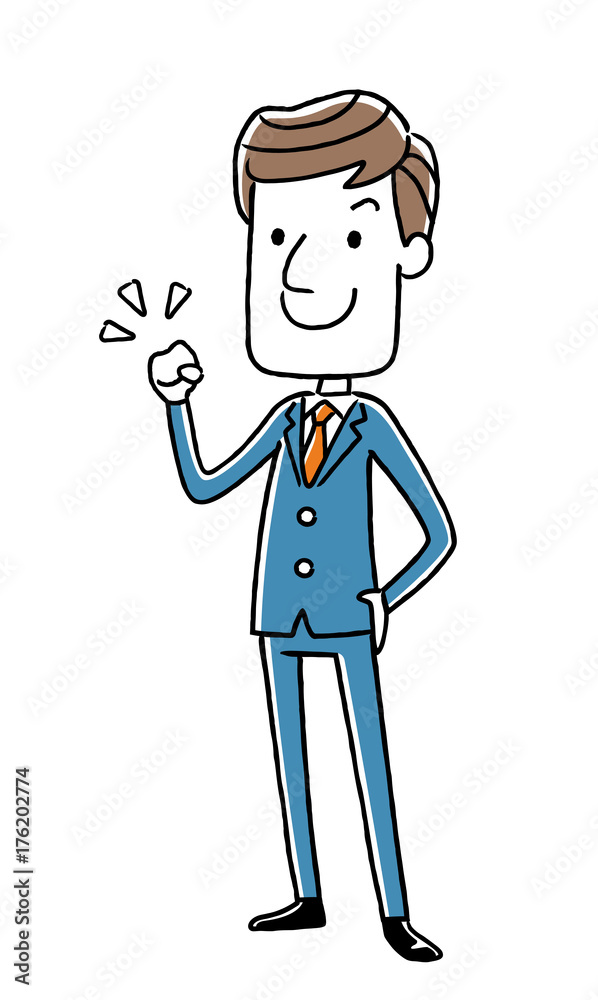 ビジネスマン：やる気、元気