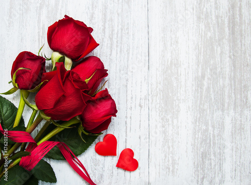 Bouquet of red  roses