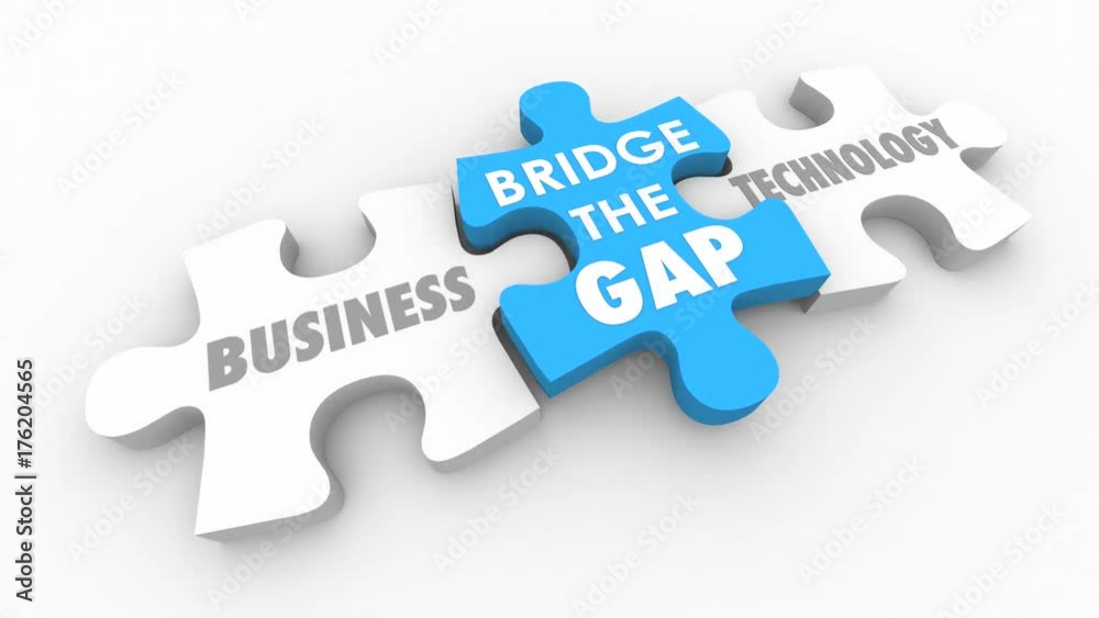 Business Technology Bridge Gap Between Puzzle Pieces 3d Animation Business Technology Bridge Gap Between Puzzle Pieces 3d Animation
