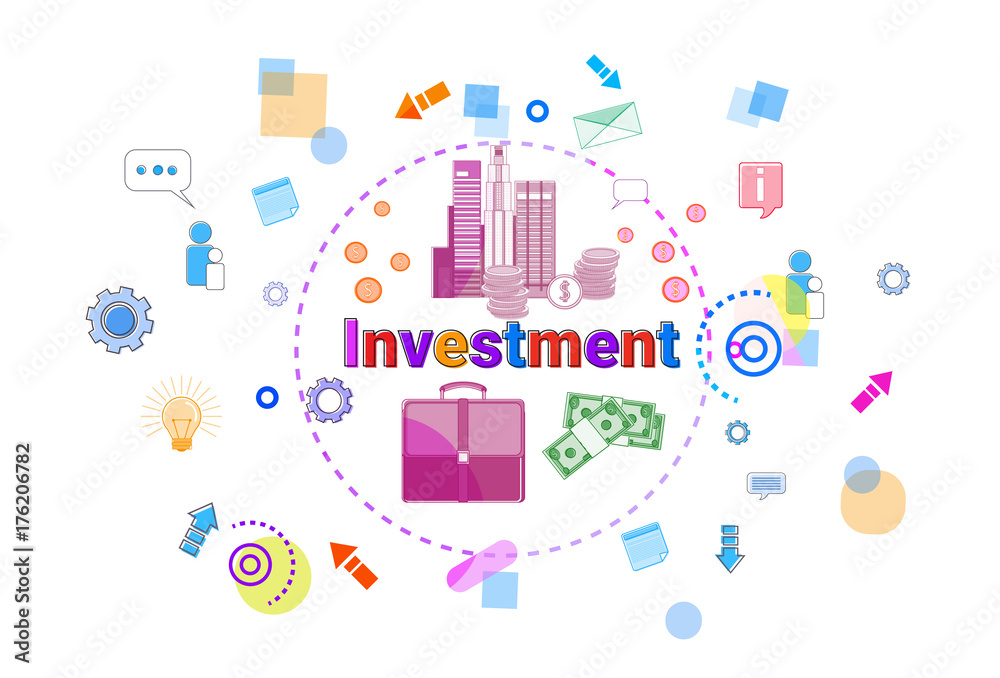 Investment Concept Business Idea Promotion Sponsor Banner Vector Illustration Investment Concept Business Idea Promotion Sponsor Banner Vector Illustration