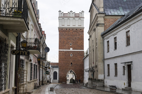 The Opatow Gate in Sandomierz, Poland, the only surviving gate of the old city walls photo