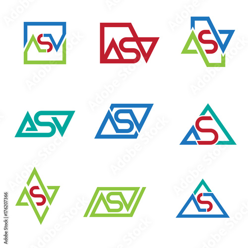 Initial Letter AVS Logo Free Download Initial Letter AVS Logo - GFXLoad