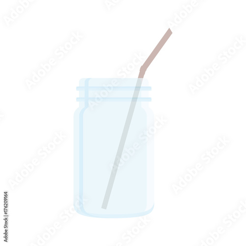 Jar for smoothie in vector