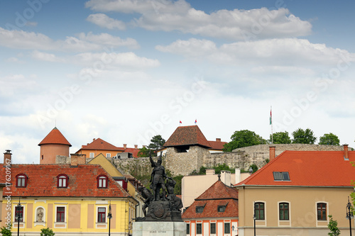 Dobo Istvan monument and fortress Eger Hungary