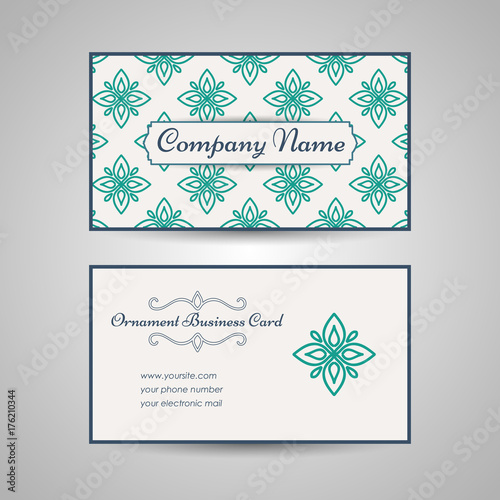 Vintage arabic style business card template (ID: 176210344)