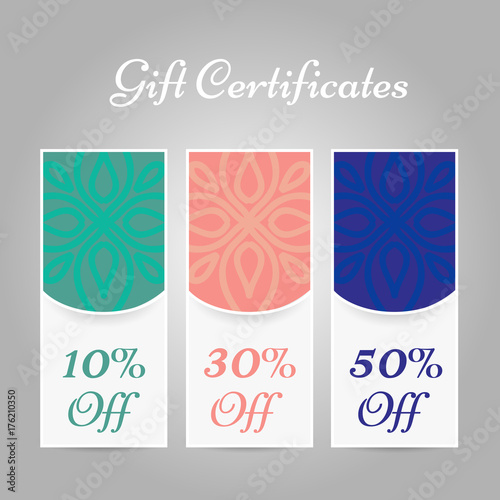 Set of vintage arabic style gift certificates (ID: 176210350)