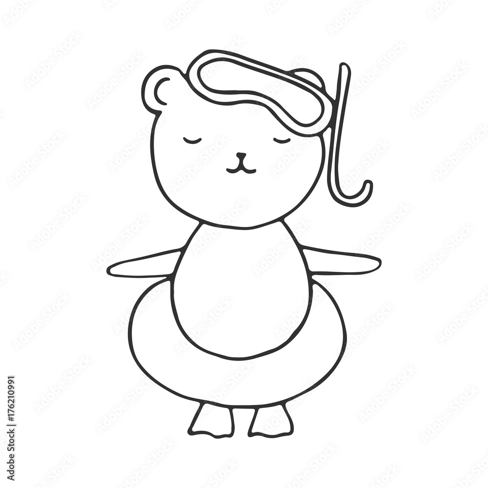 Cute bear; wild animal. Nursery art. Cute bear; wild animal. Nursery art.