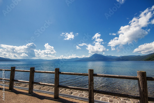 Fototapeta Naklejka Na Ścianę i Meble -  Lake Shikotsu in Hokkaido at Japan.