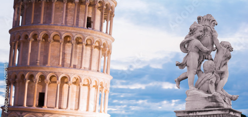 The Leaning Tower, Piazza dei Miracoli, Duomo, Pisa, Tuscany, Italy, Europe.