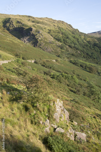 Mountain Peaks near Pen-y-Pass; Snowdonia; Wales; UK