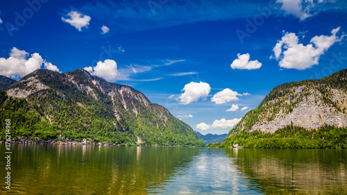 Alps and mountain lake in summer, Austria, Europe