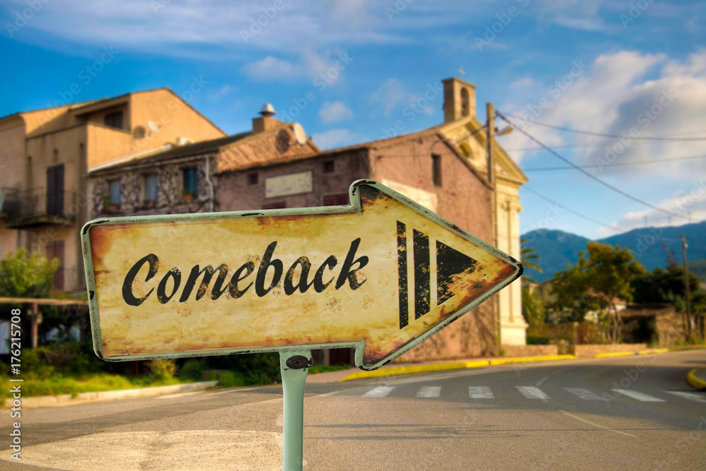 Obraz premium Schild 198 - Comeback