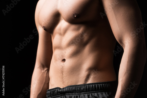 shirtless muscular man
