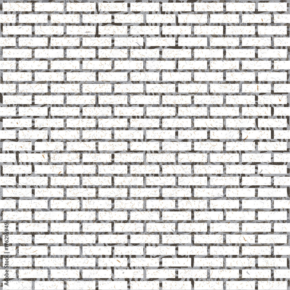 Vector background of white bricks. Seamless pattern