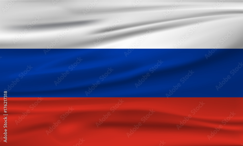 Vector flag of Russia. Vector illustration