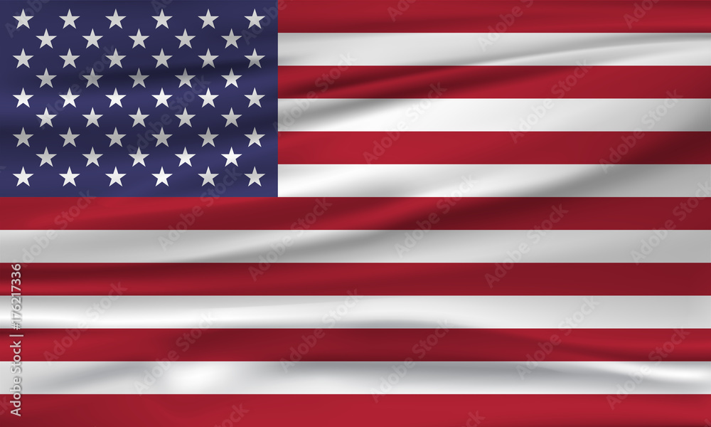 Fototapeta premium Vector flag of USA. Vector illustration