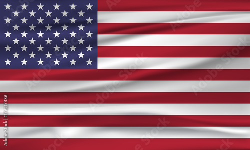 Vector flag of USA. Vector illustration
