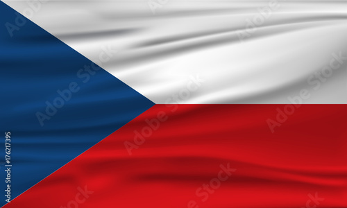 Vector flag of the Czech Republic. Vector illustration