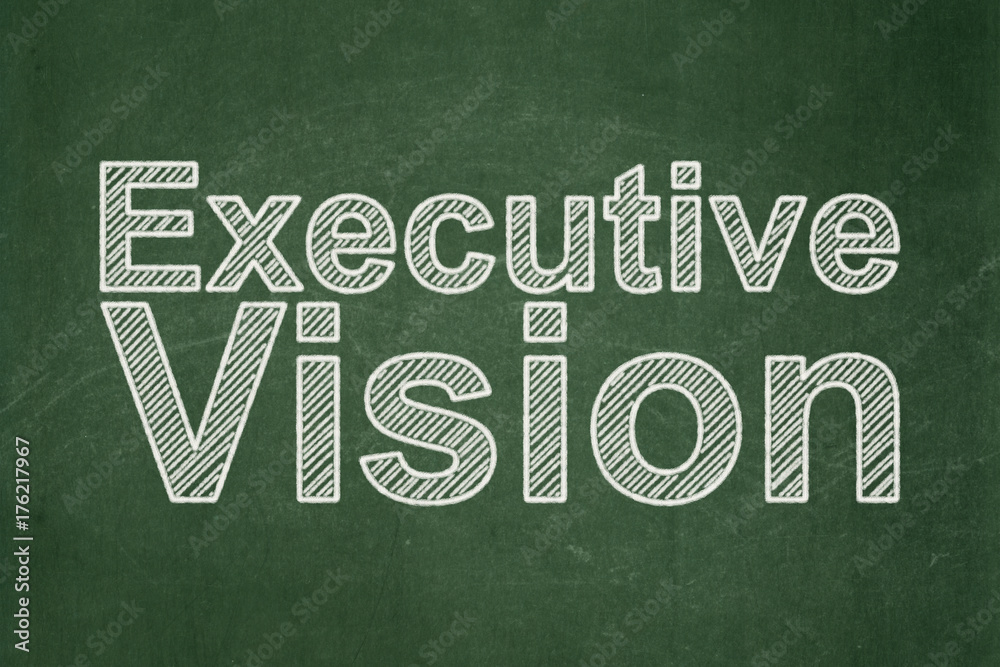 Obraz premium Finance concept: Executive Vision on chalkboard background
