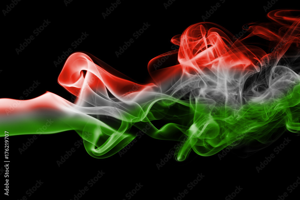 Fototapeta premium Hungary national smoke flag