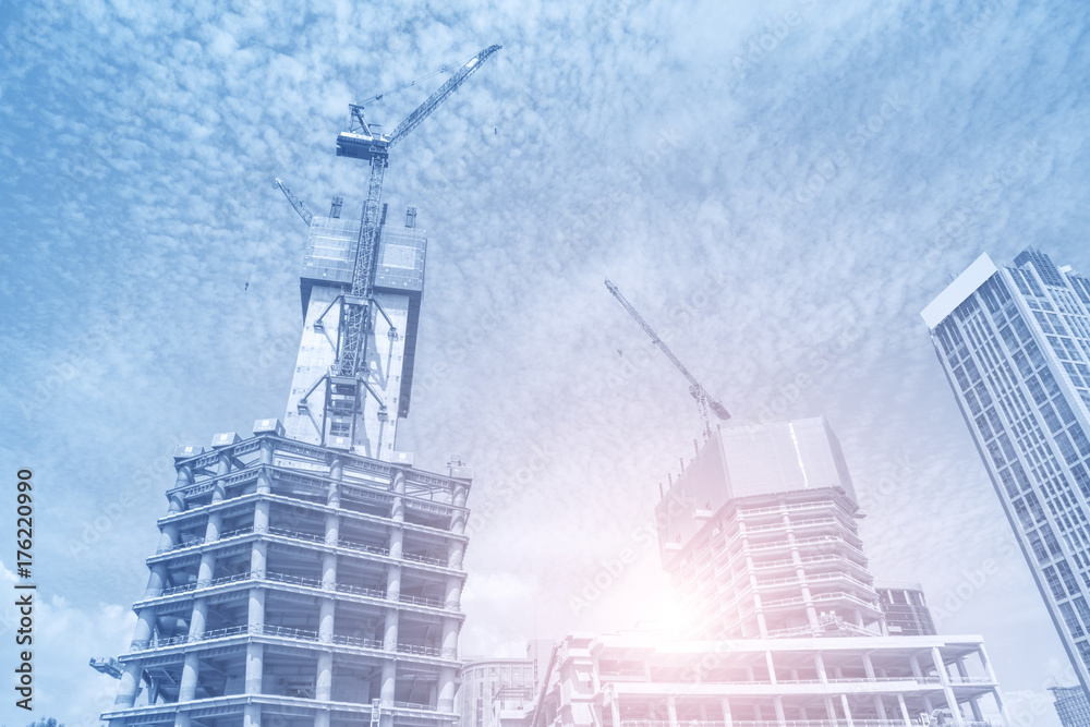 Fototapeta premium High-rise building construction