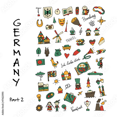 Germany icons set. Sketch for your design