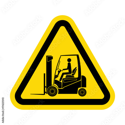 Danger forklift trucks sign