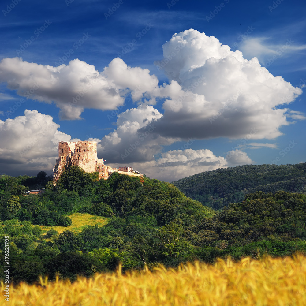 The Medieval Castle of Csesznek in Nothern Bakony Mountain and Forest, Hungary