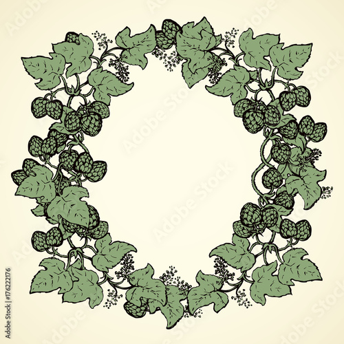 Hop. Vector drawing