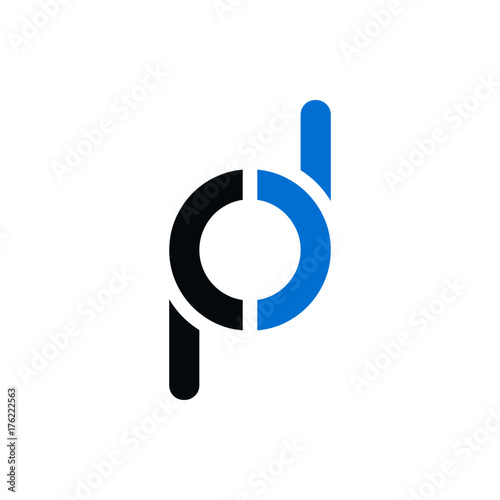 Creative p and d logo design template for business. Vector illustration.