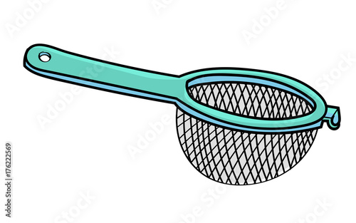 Sieve isolated on white background -Vector Illustration