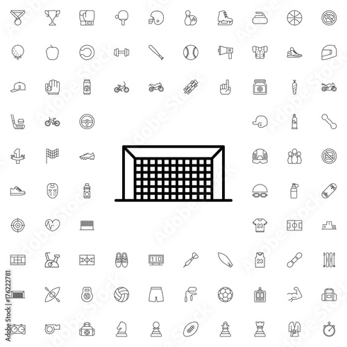Soccer gate icon. set of outline sport icons.