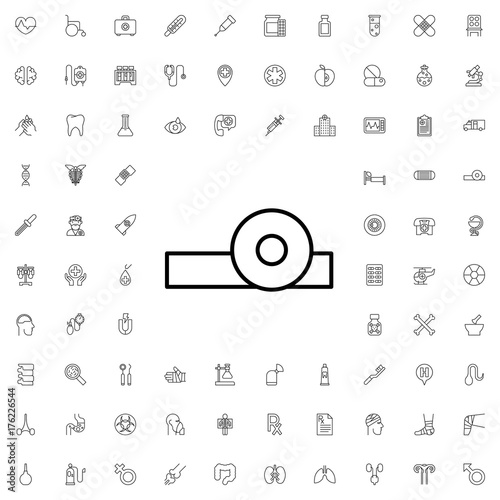 Medical mirror icon. set of outline medicine icons.